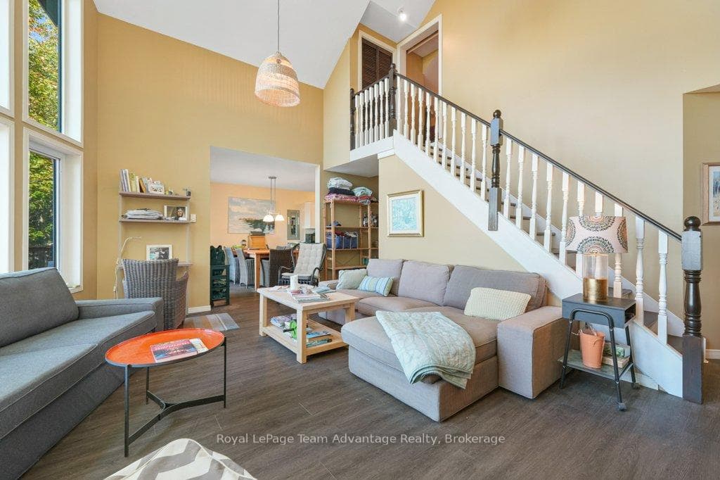 Living room with fireplace