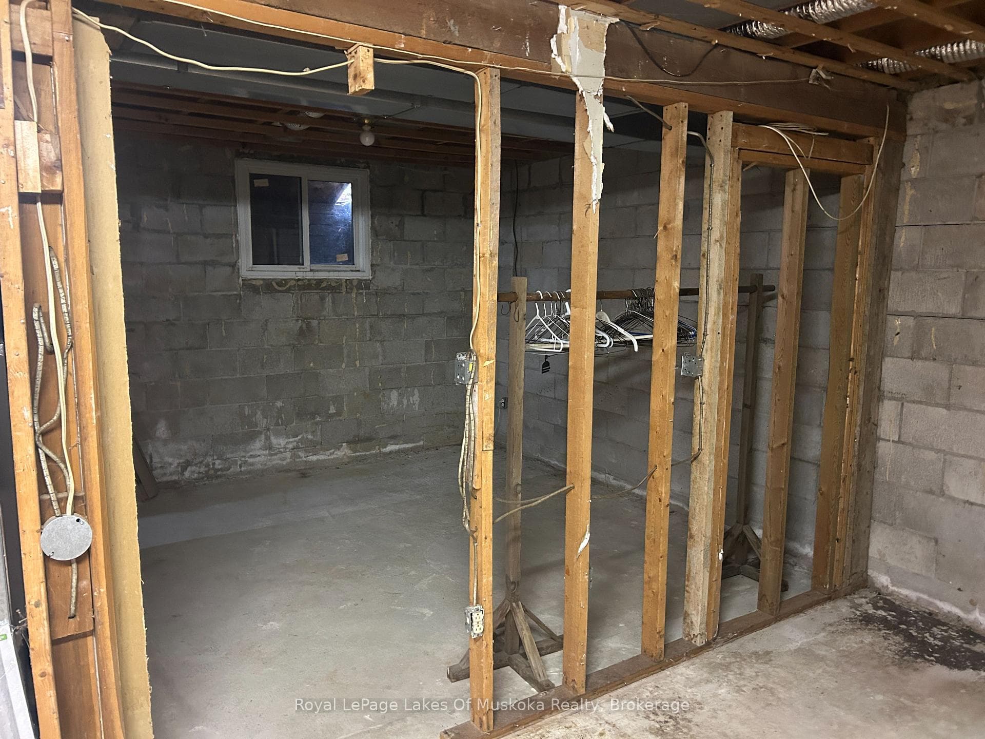 framed in room in the basement