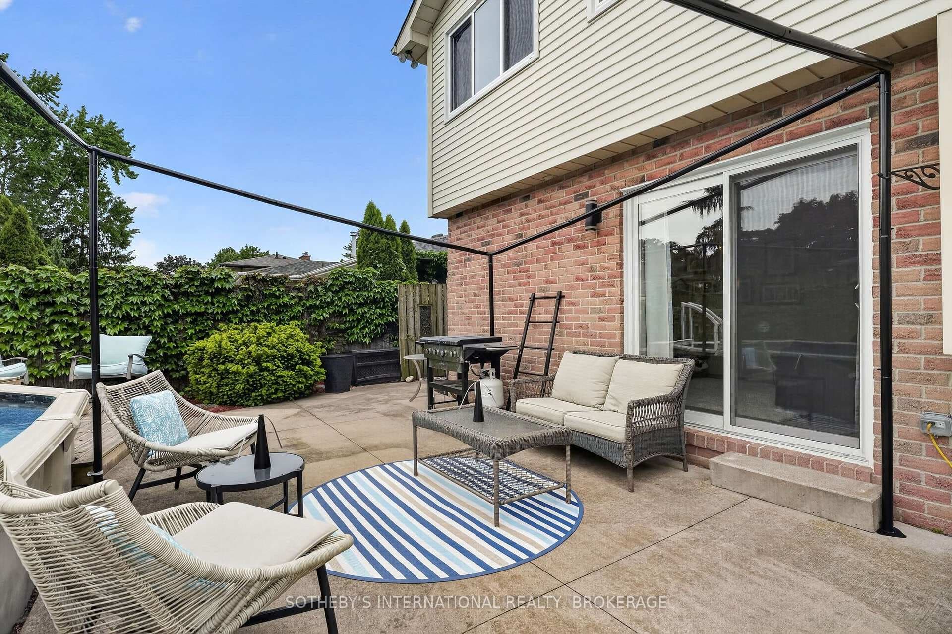 Doors to backyard from family room