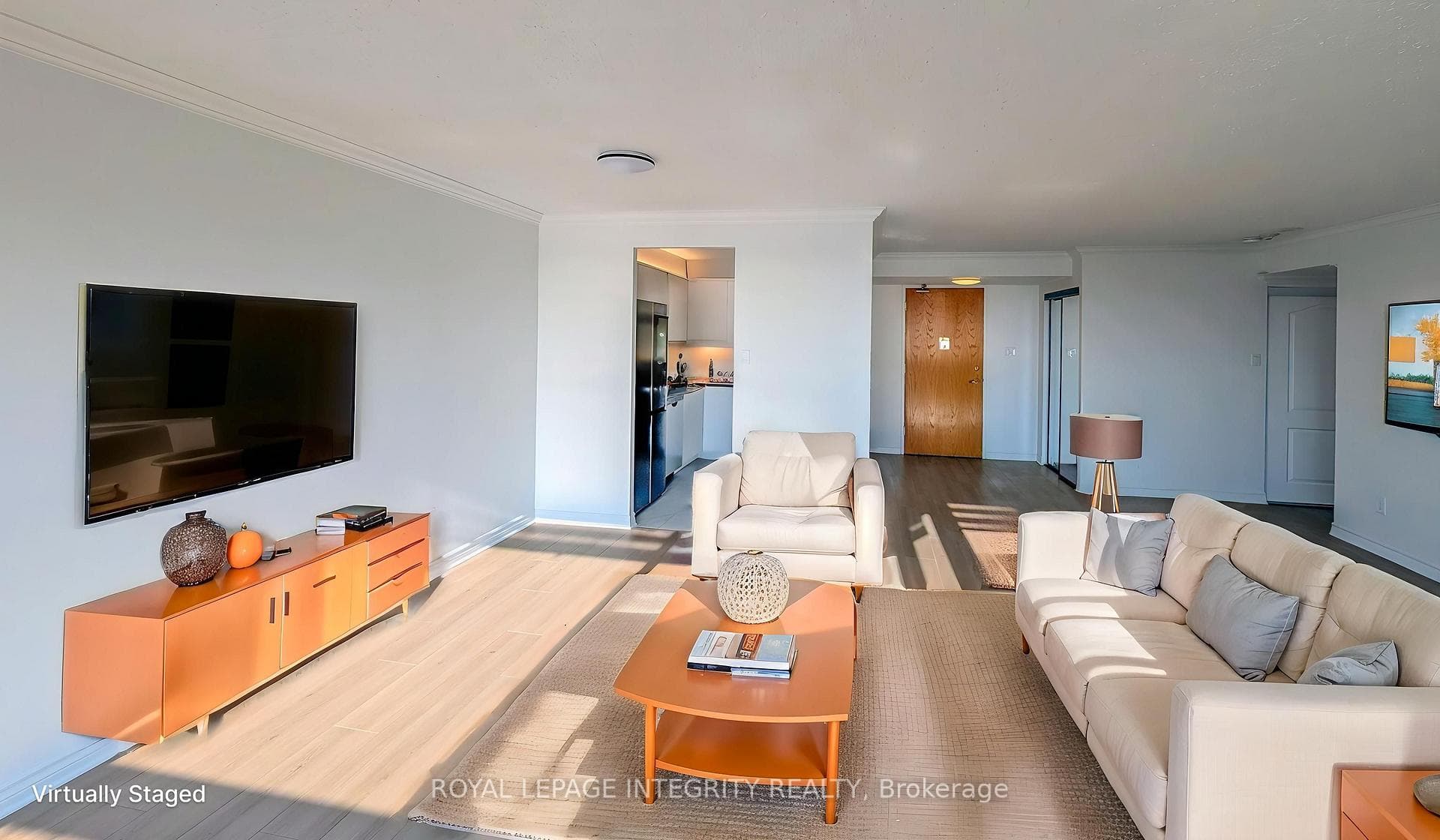 Living Room virtually staged.