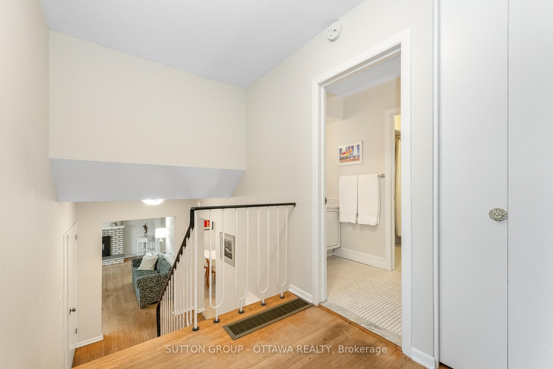 upper hallway looking onto main level