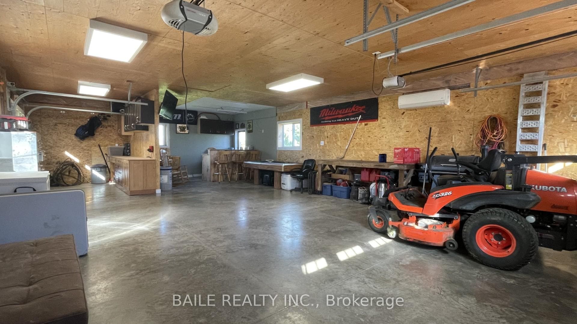 In-floor heated shop