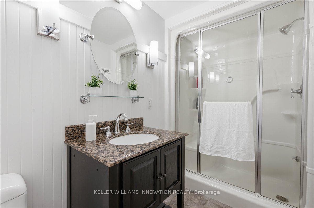 Basement 3 pc bathroom with steam shower