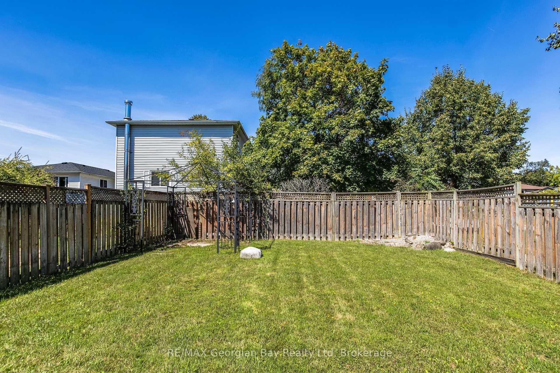 Fully fenced back yard