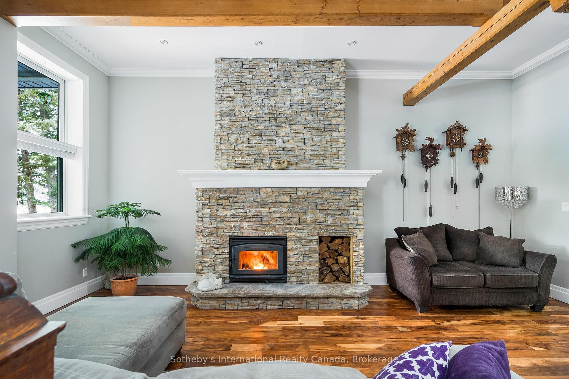 Fireplace with Wood Elevator