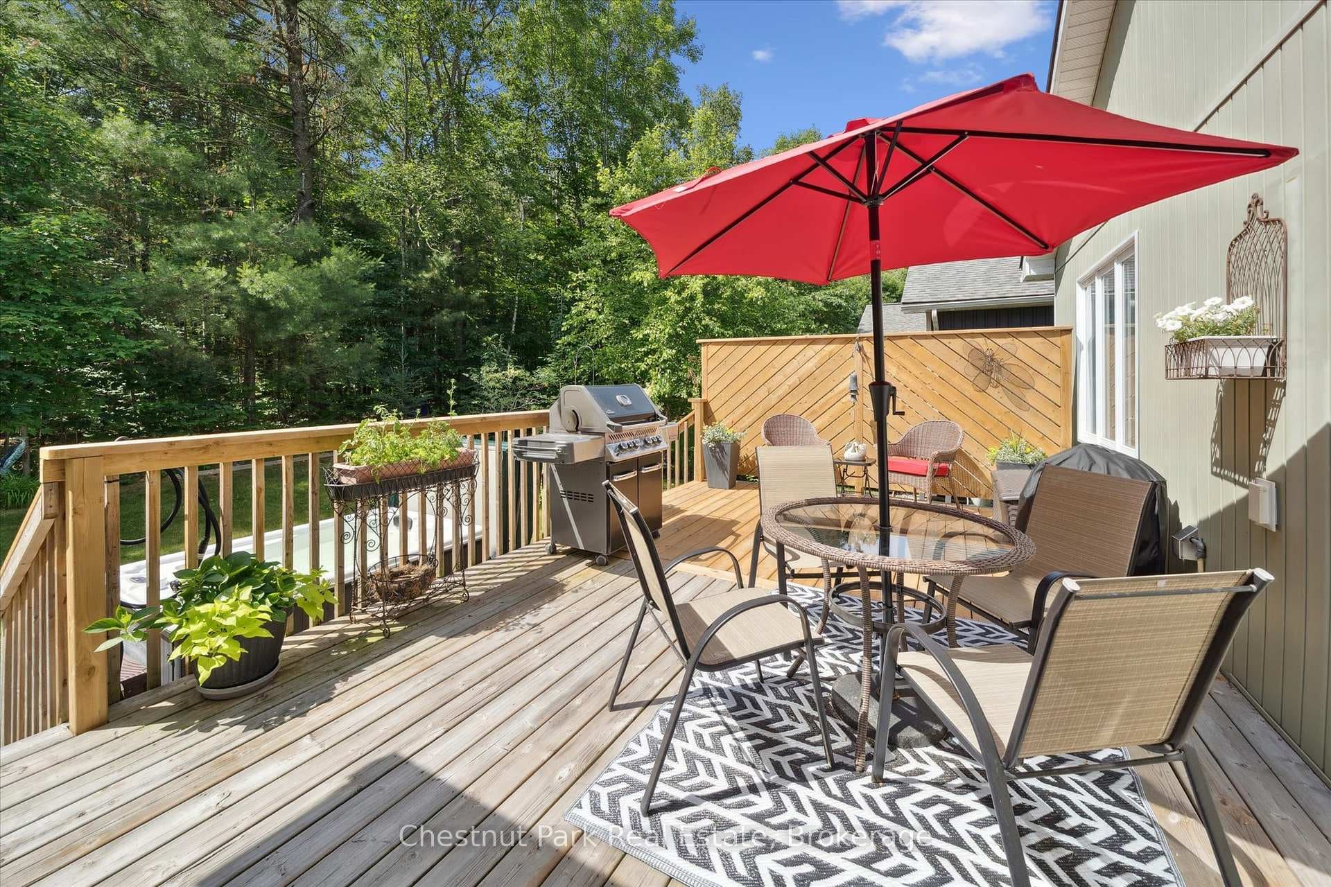 The new expansive deck addition with privacy wall