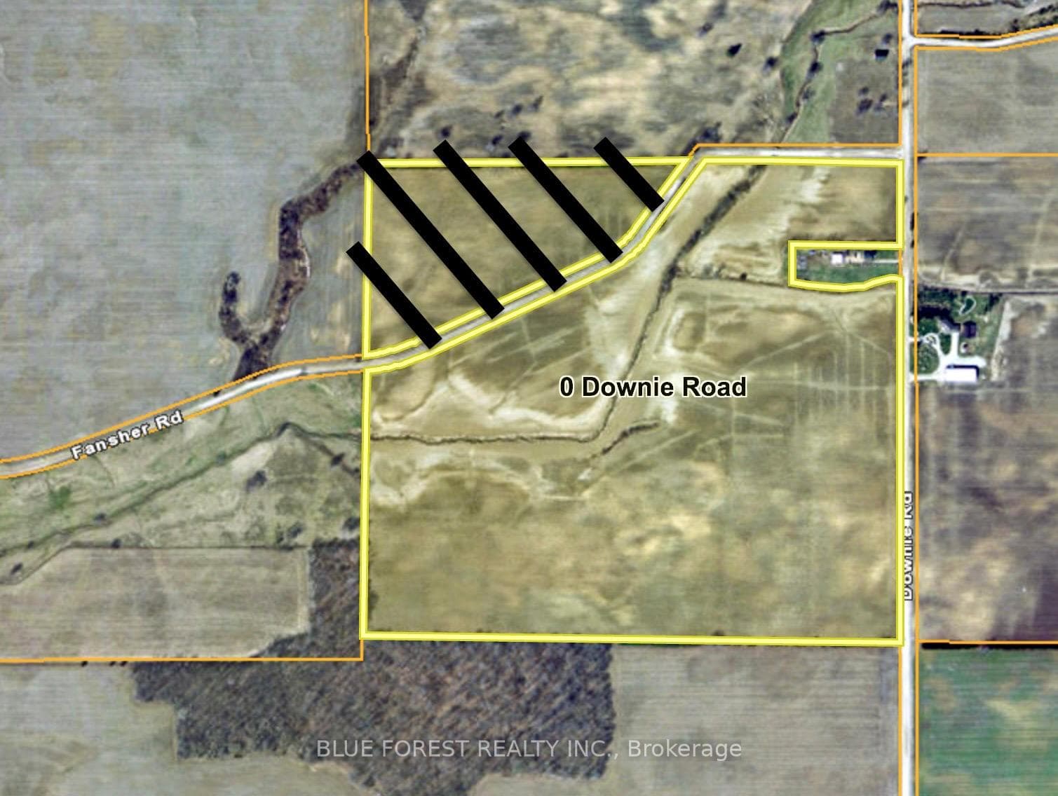 Crossed out area is not inlcuded in listed parcel.