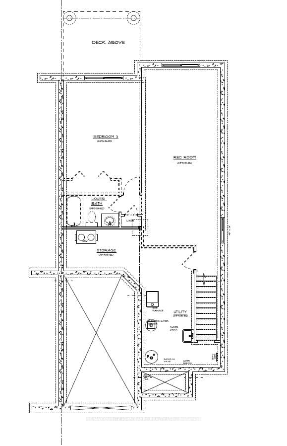 Lower Level Floor Plan (unfinished)