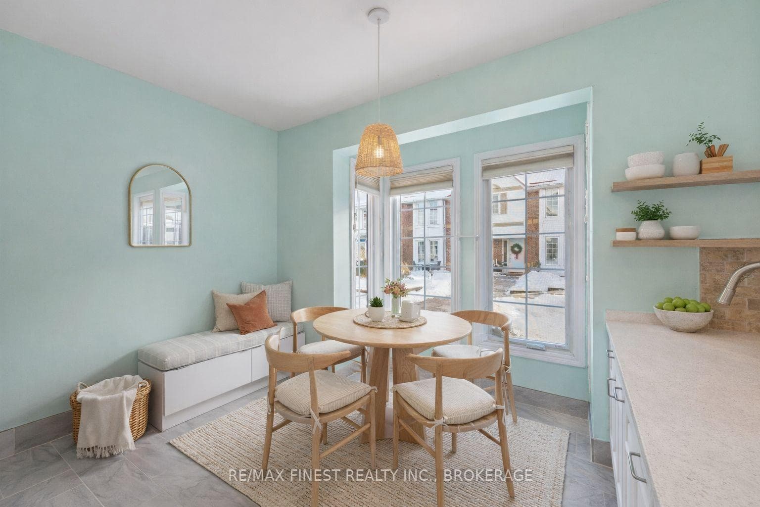 Virtually staged kitchen