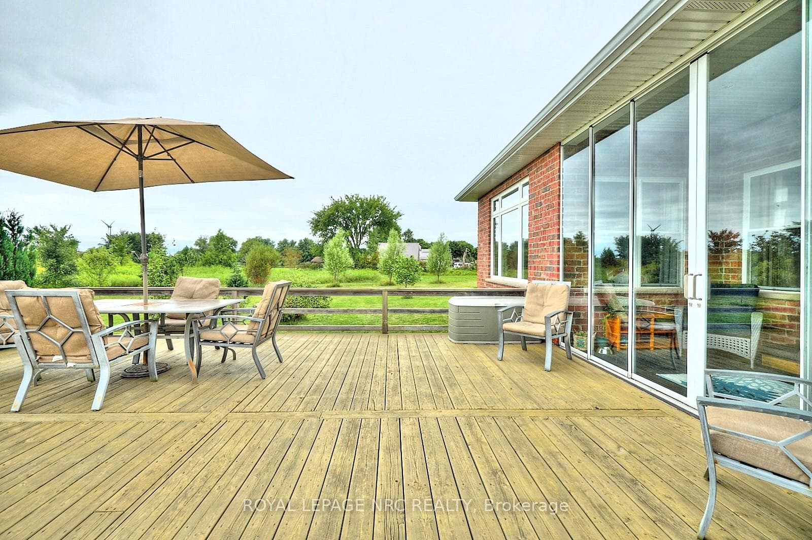 Large deck off 3 season sun room