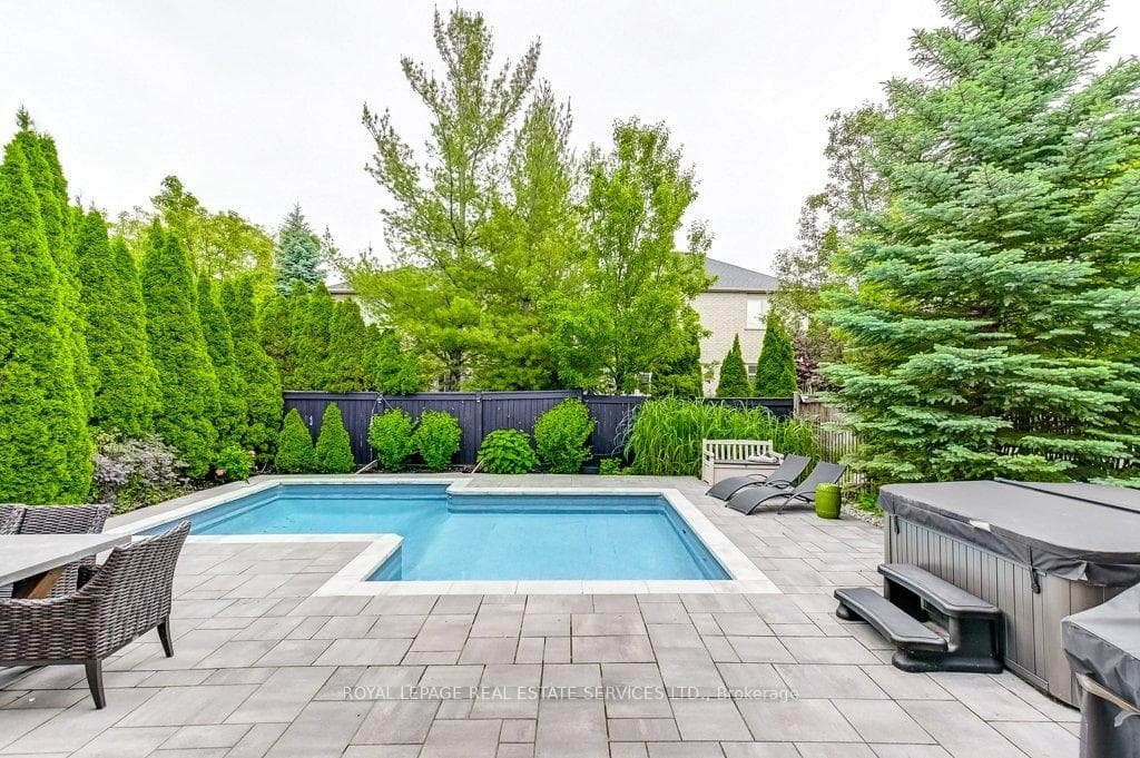 Elegant inground pool and private yard