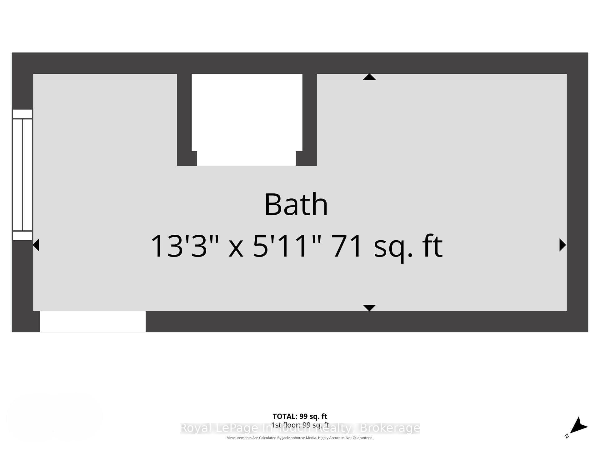 The 3 pc Bath outside The Rose Cottage