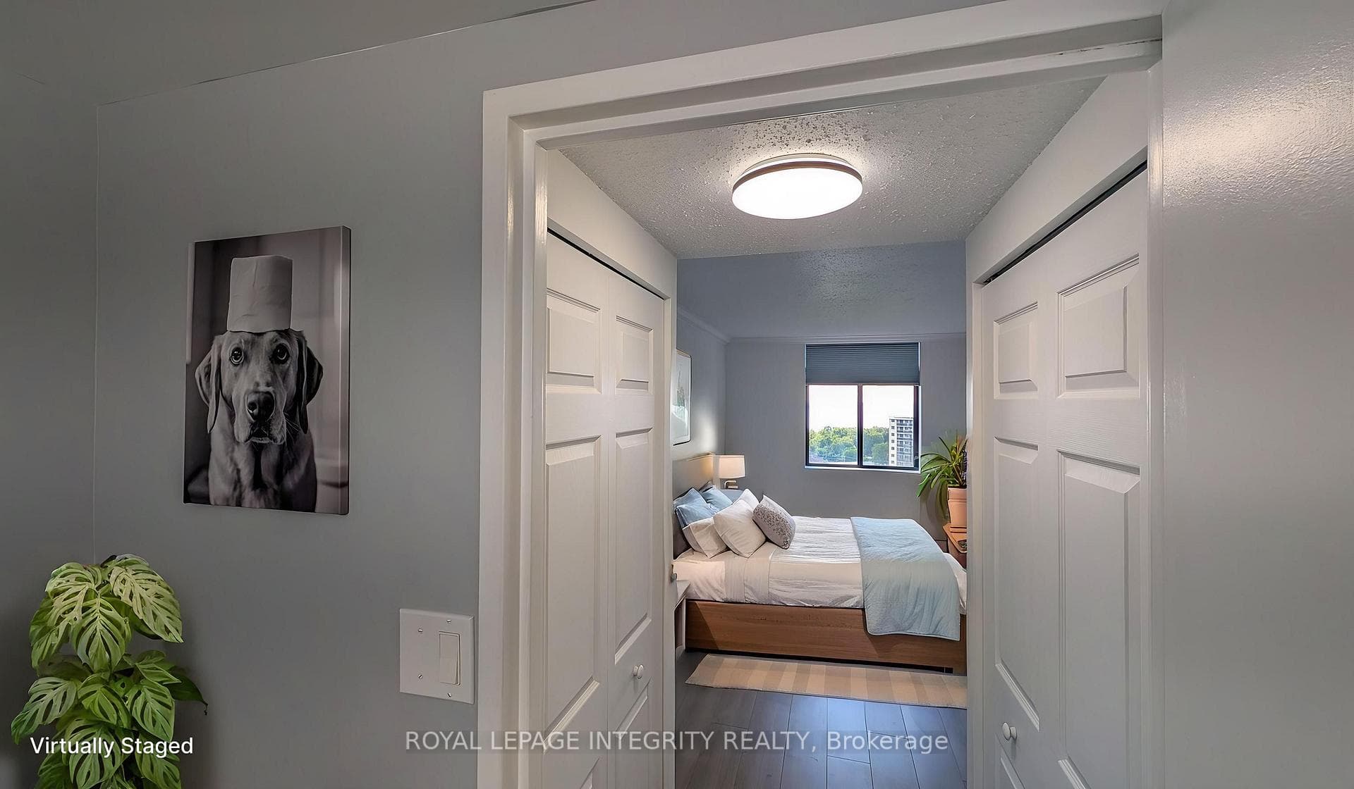 Bedroom virtually staged.