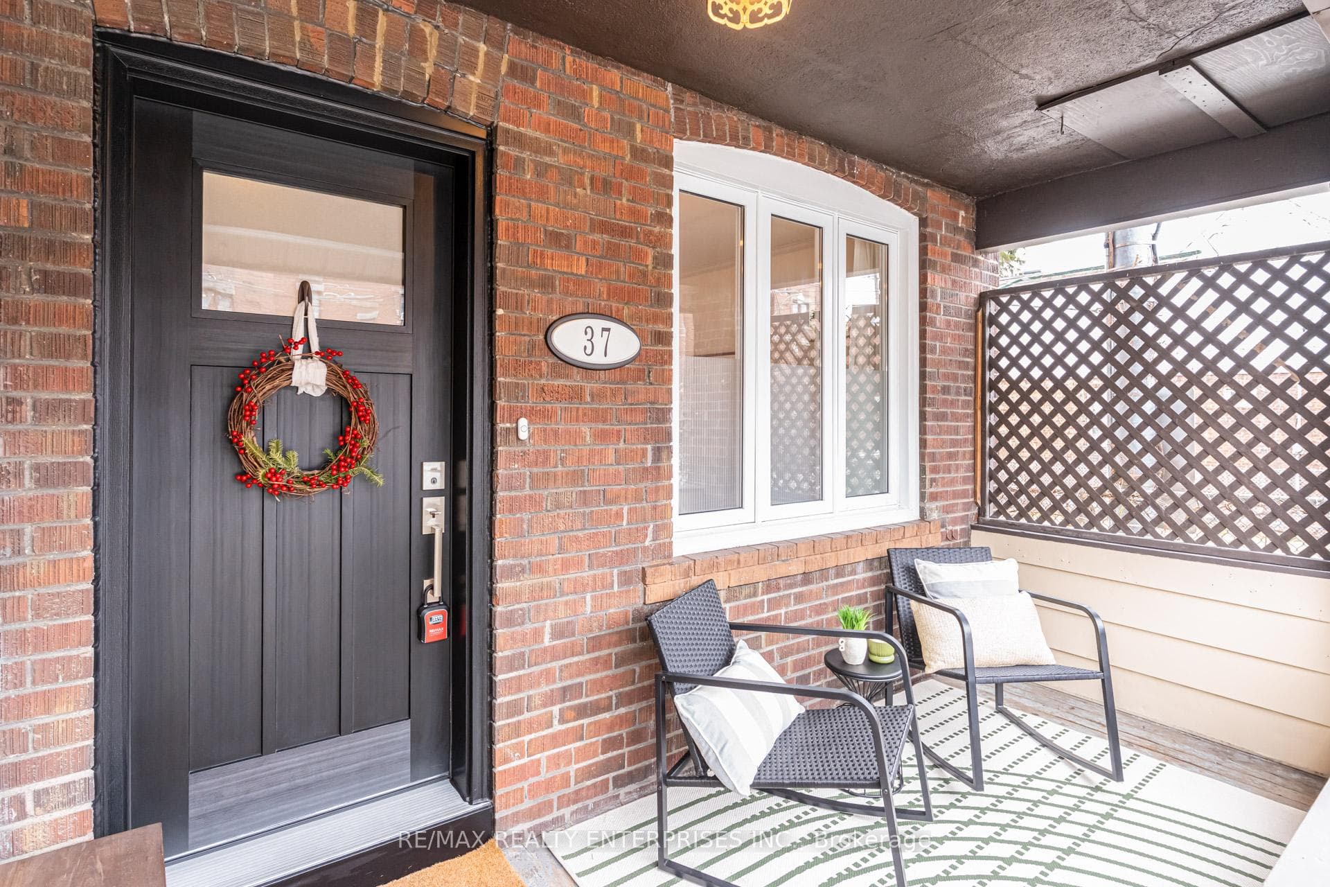 New Solid Door in Covered Porch