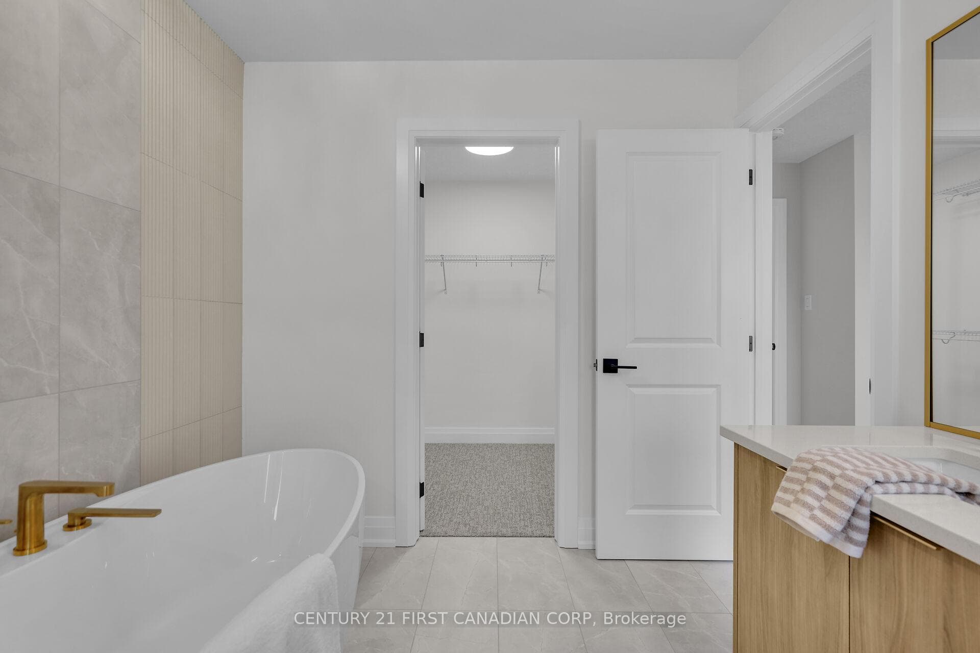 Walk-in closet off of ensuite