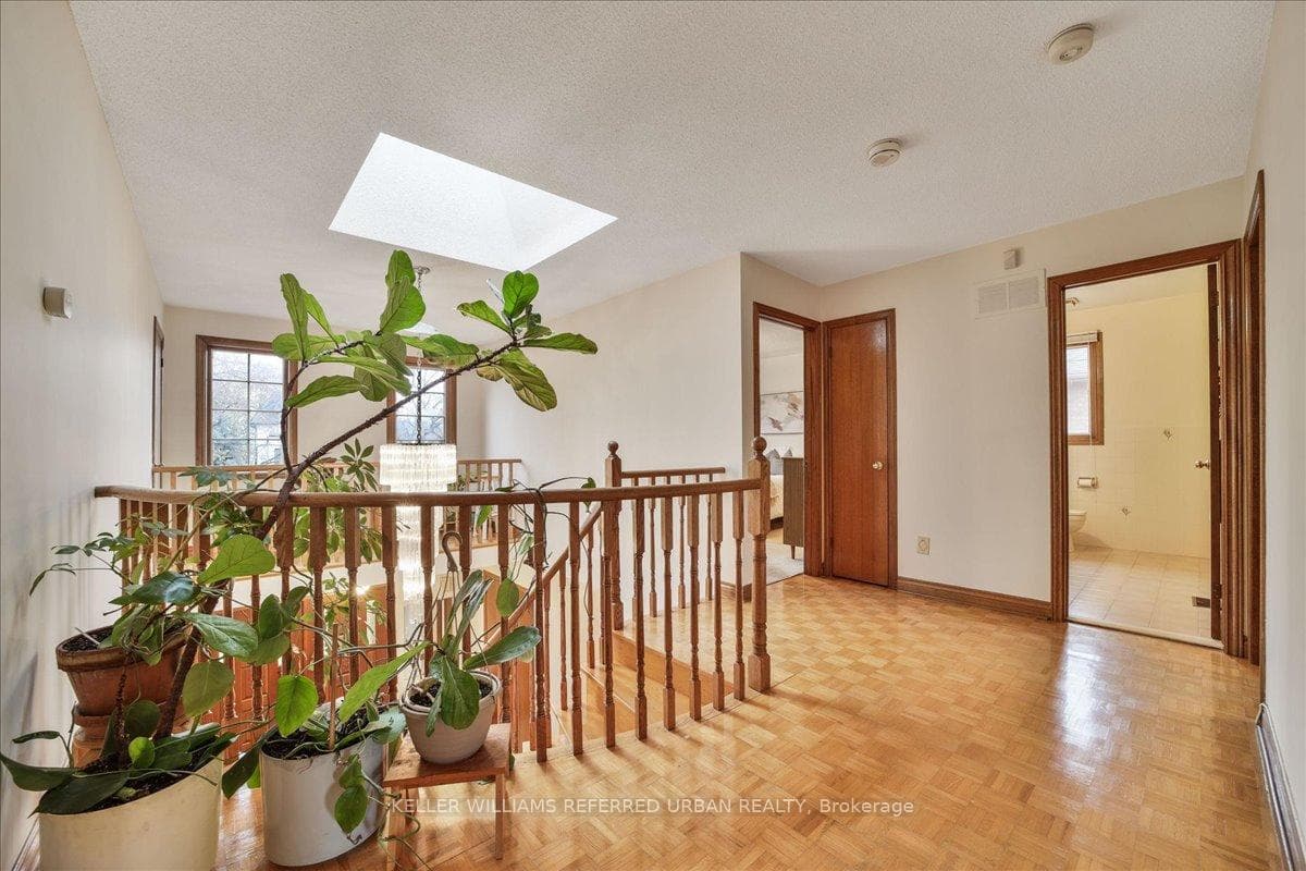 Bright upper landing with skylight