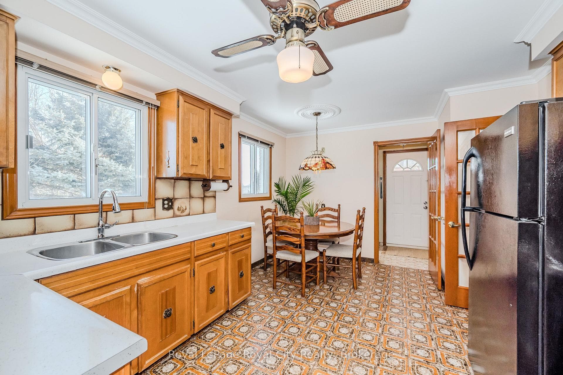 Wonderful view of the back yard from the kitchen.