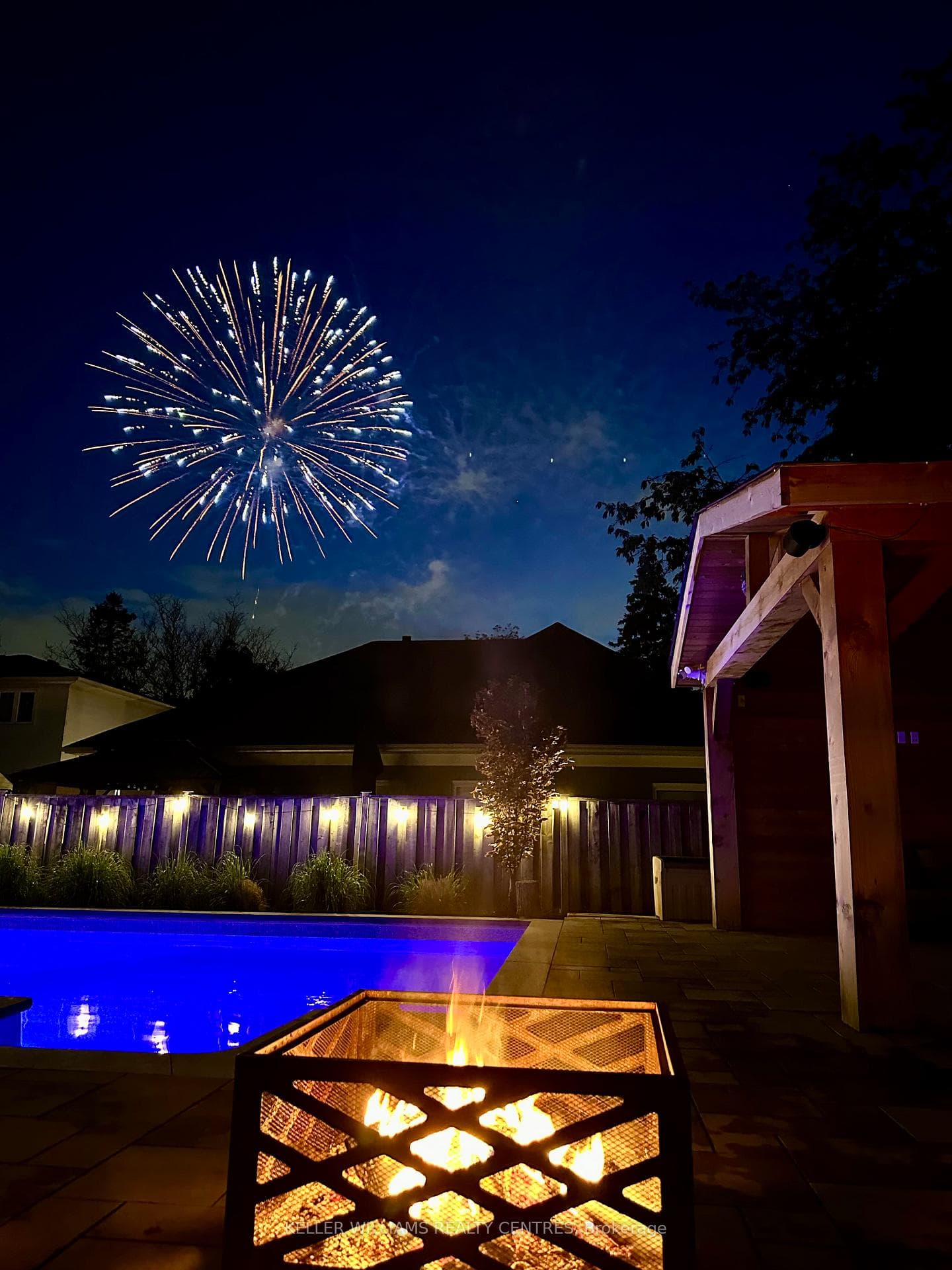 Watch fireworks in the park from your backyward!