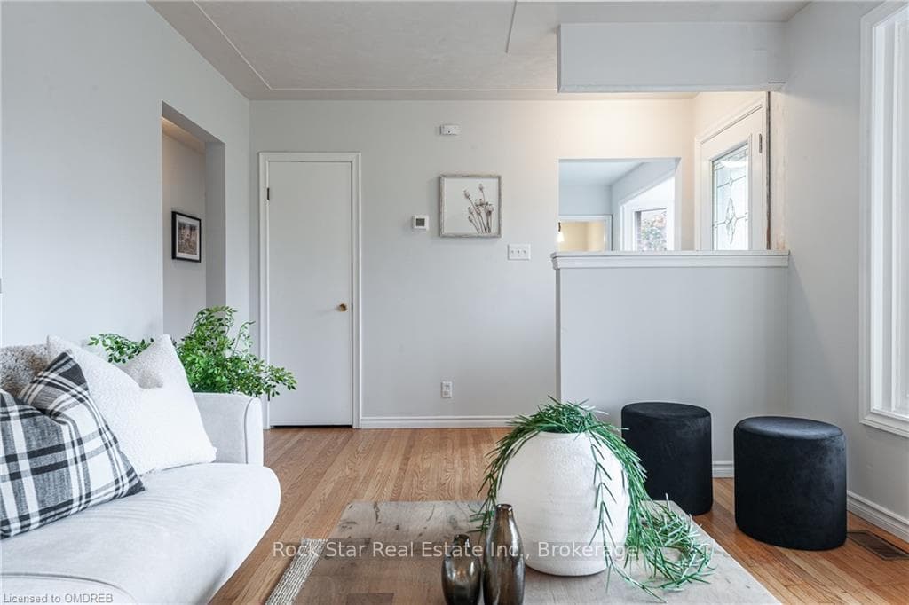 Living room featuring light wood-type flooring