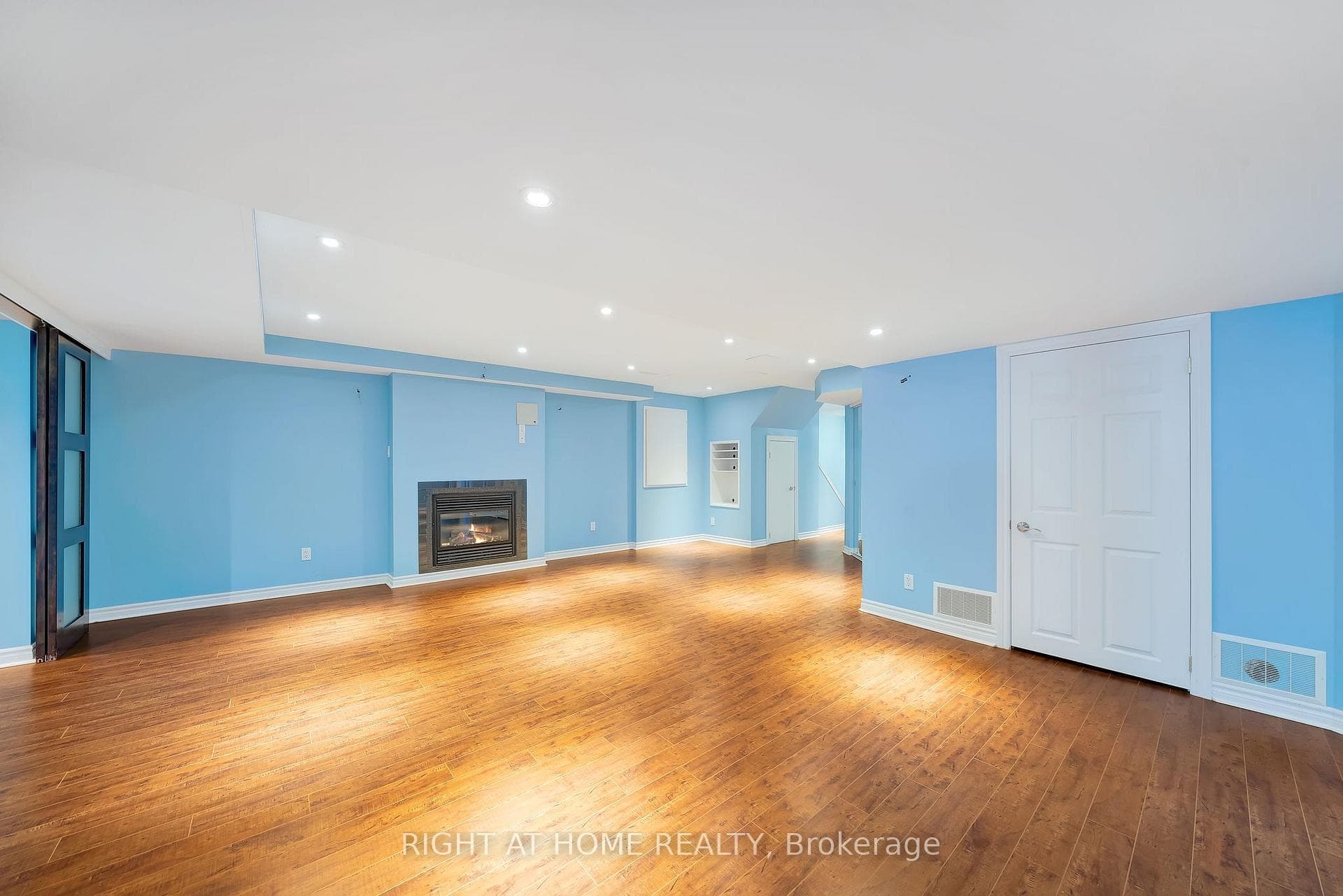 Recreation room in the basement