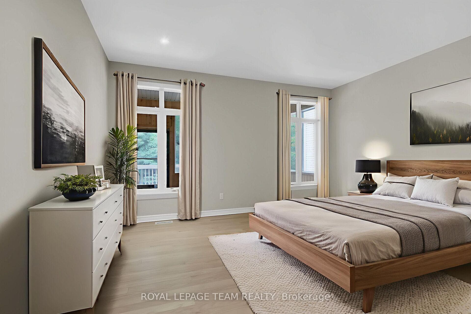 Primary bedroom virtually staged