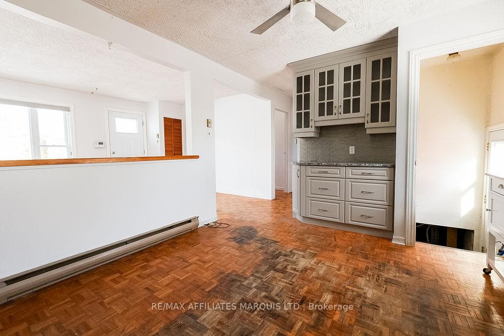 Kitchen with view to living room