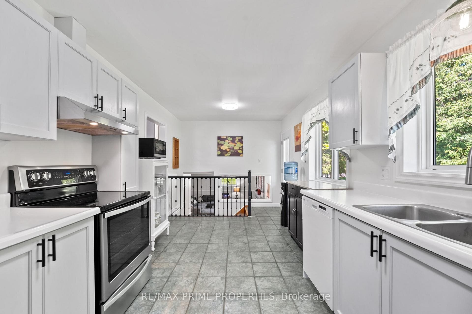Space for breakfast nook overlooks family room