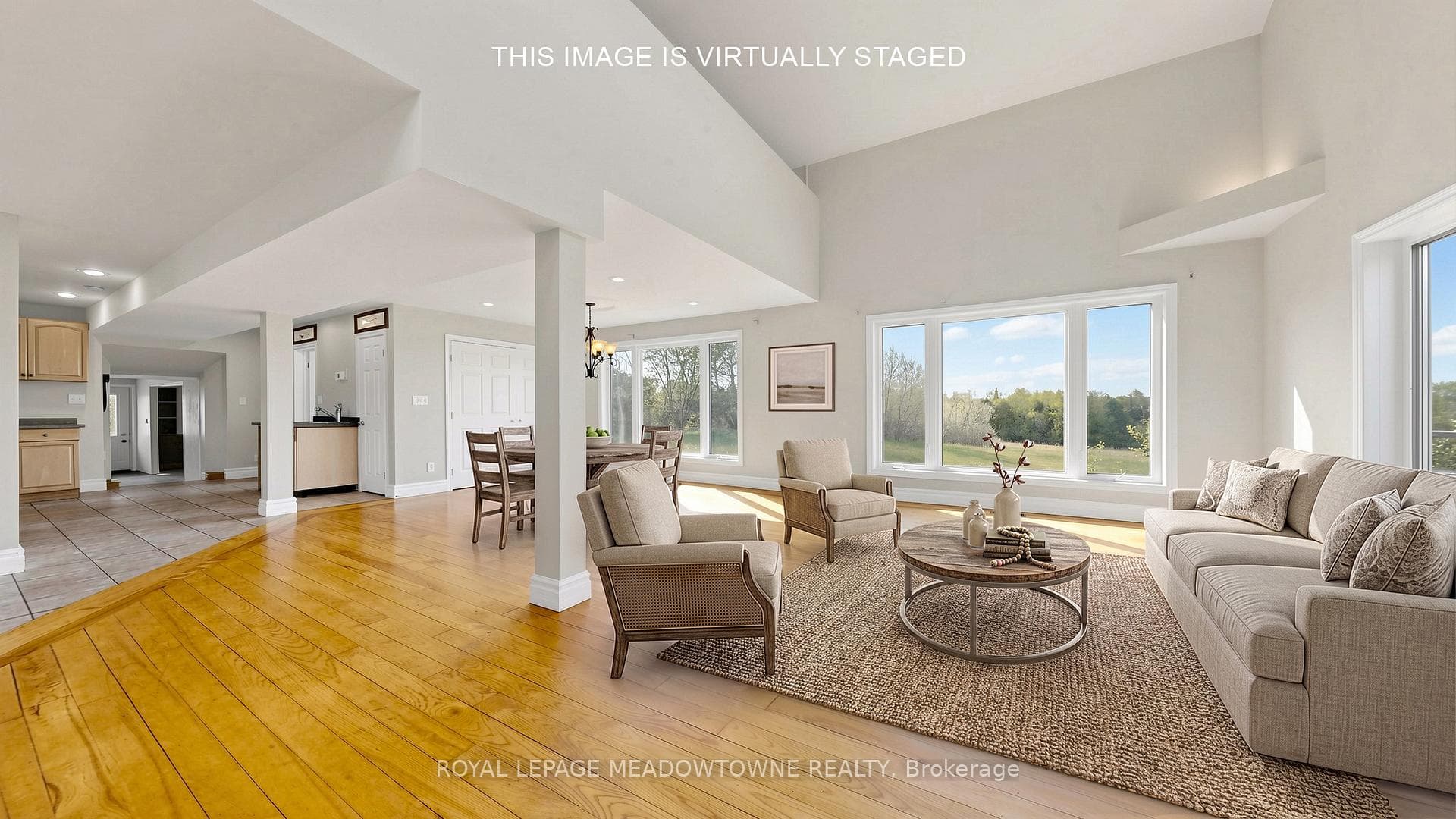 Living Dining Room Virtually Staged