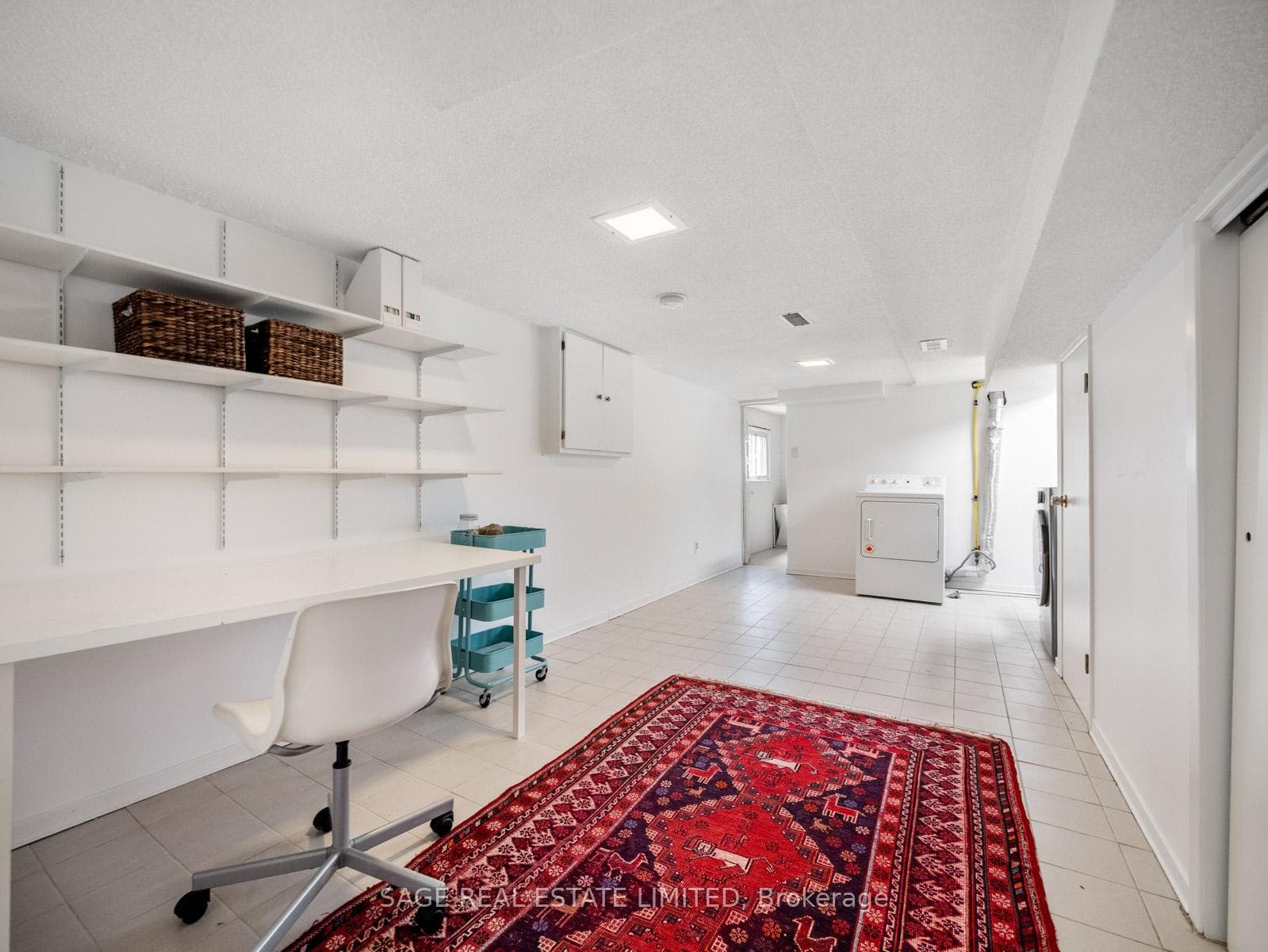 multi-purpose room in lower level