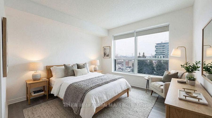 Spacious primary bedroom with virtual staging