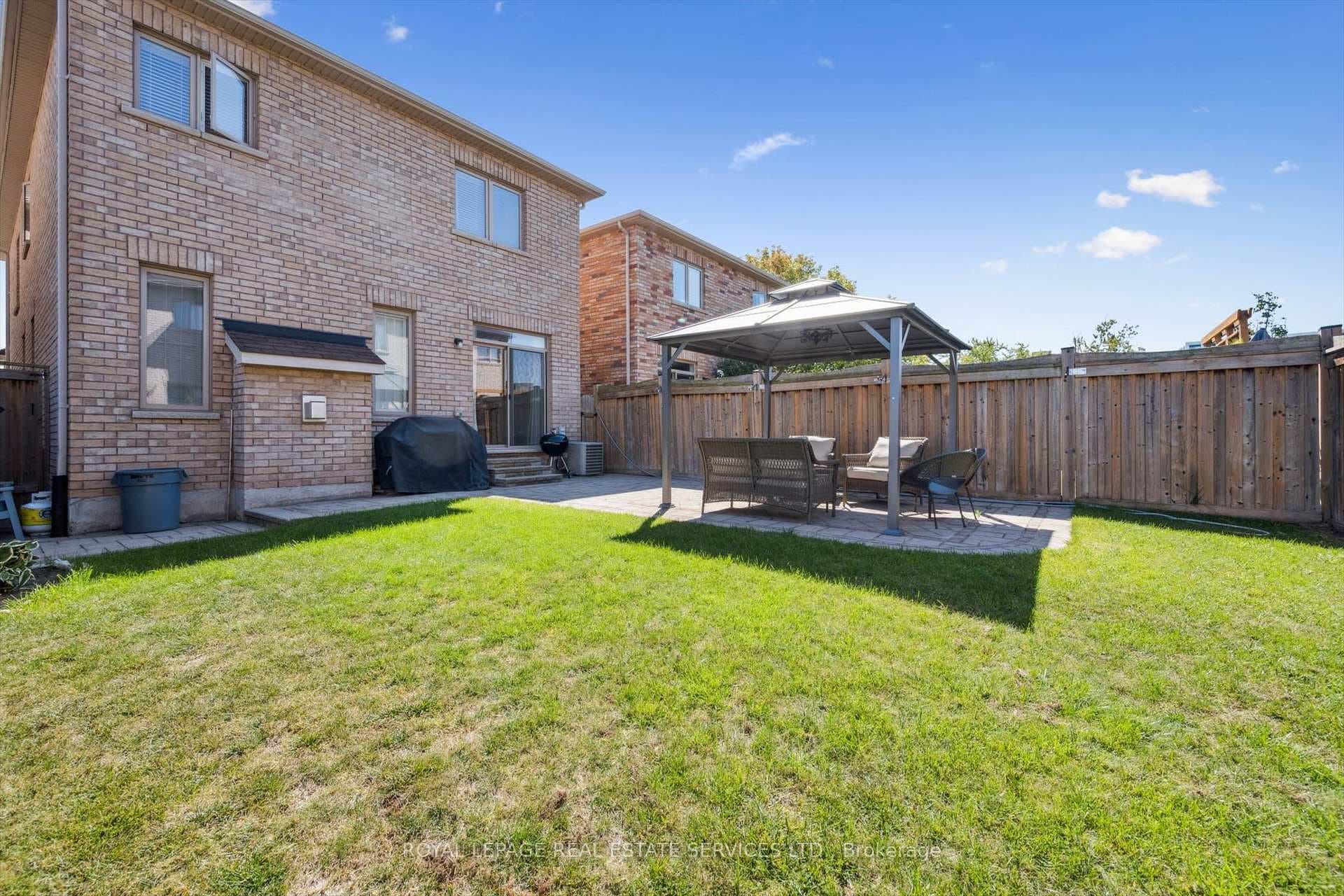 Backyard w stone Patio & Gazebo