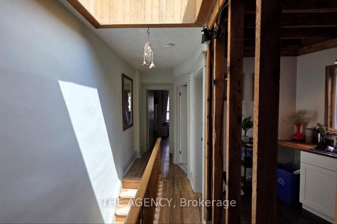 Hallway with a skylight