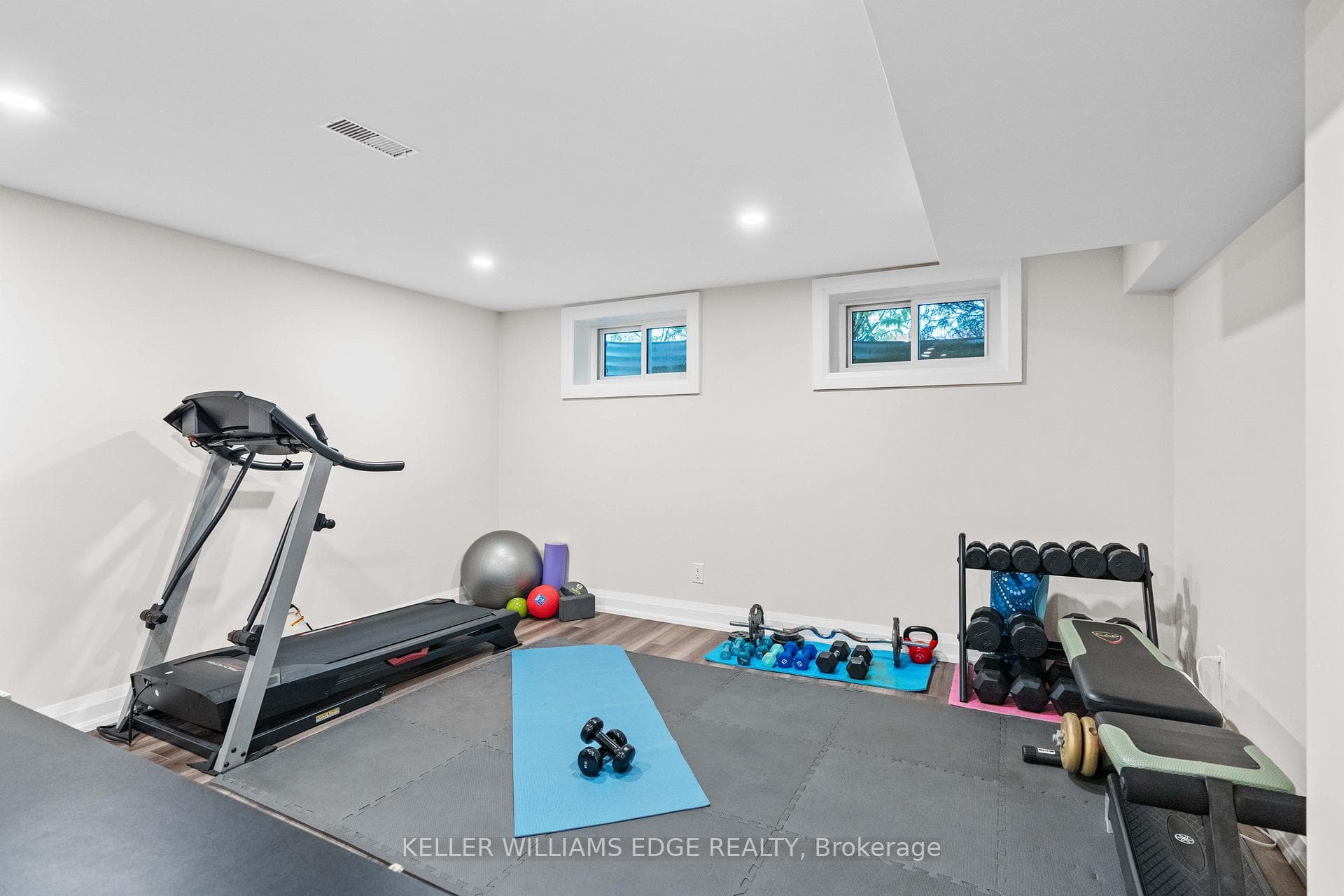 Renovated basement with gym / flex space