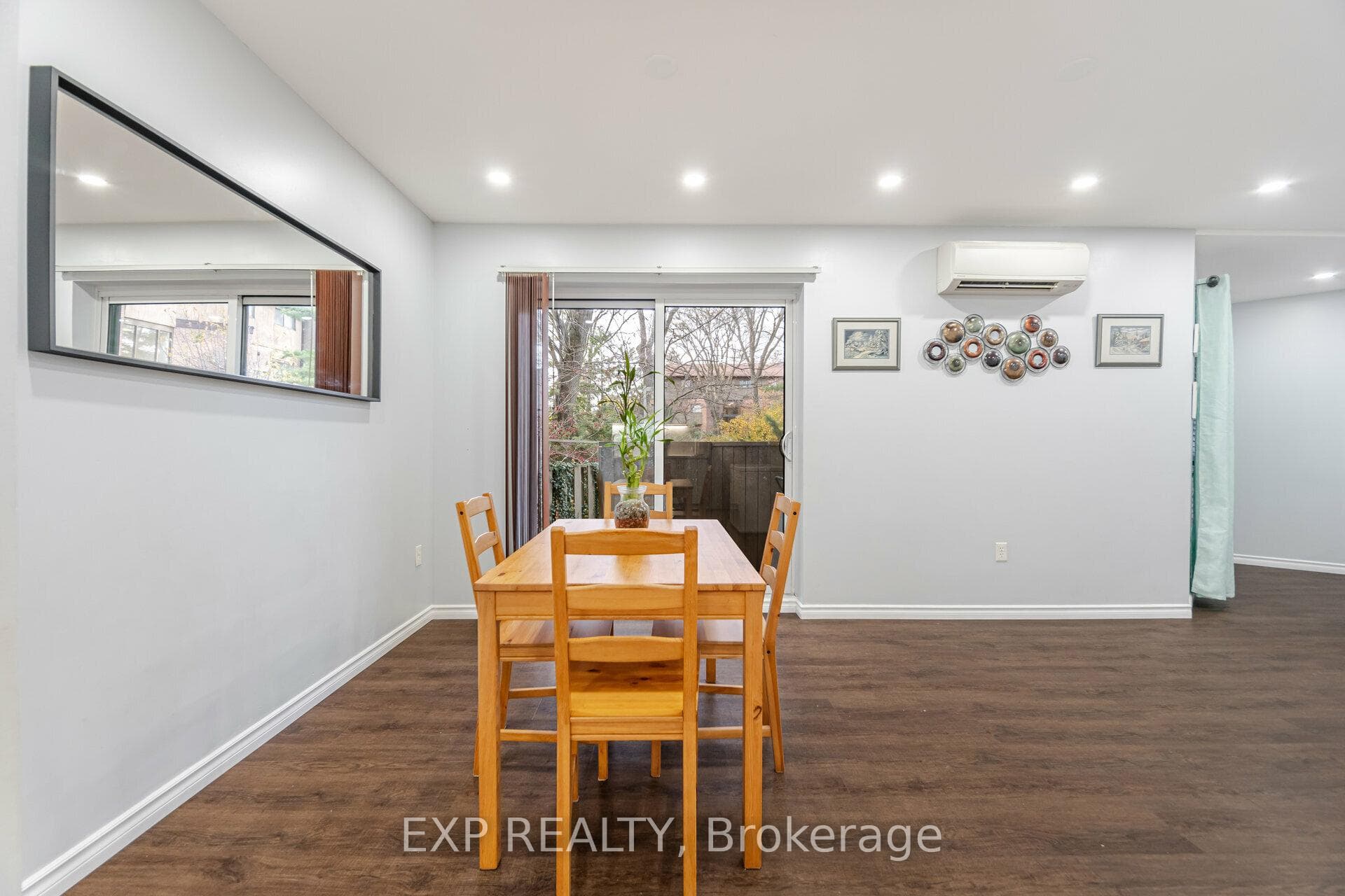 Dining room features walk-out to private terrace.