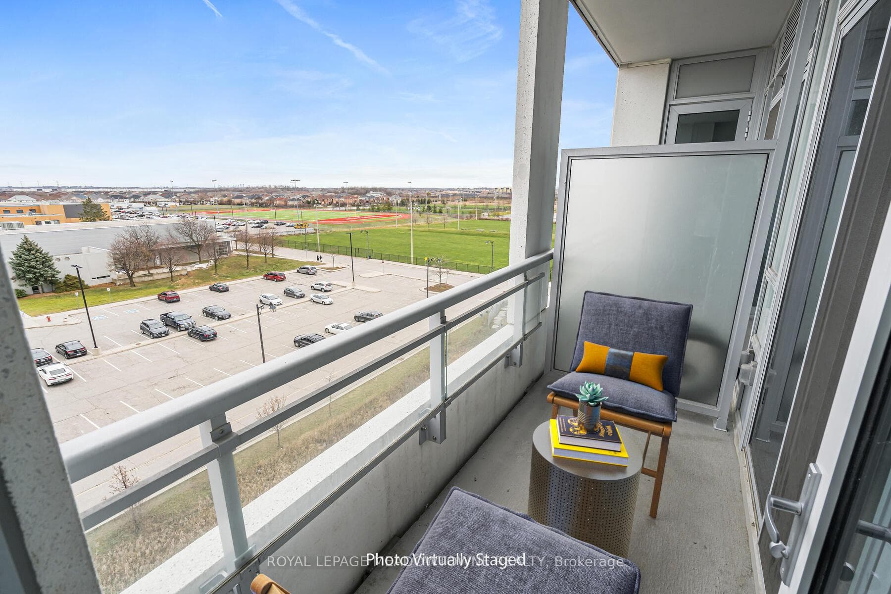 Virtually staged balcony