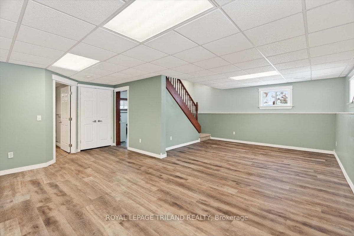 Spacious lower-level family & media room