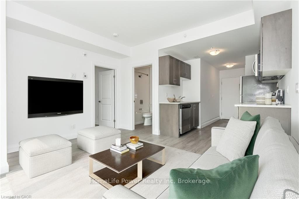 Open-concept living area (Virtually Staged)