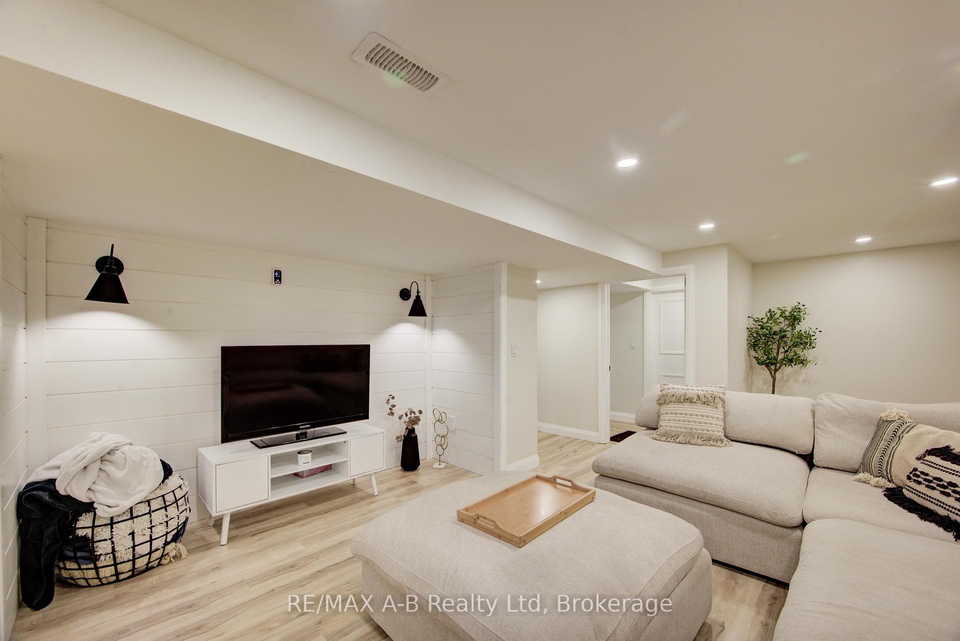 basement family room