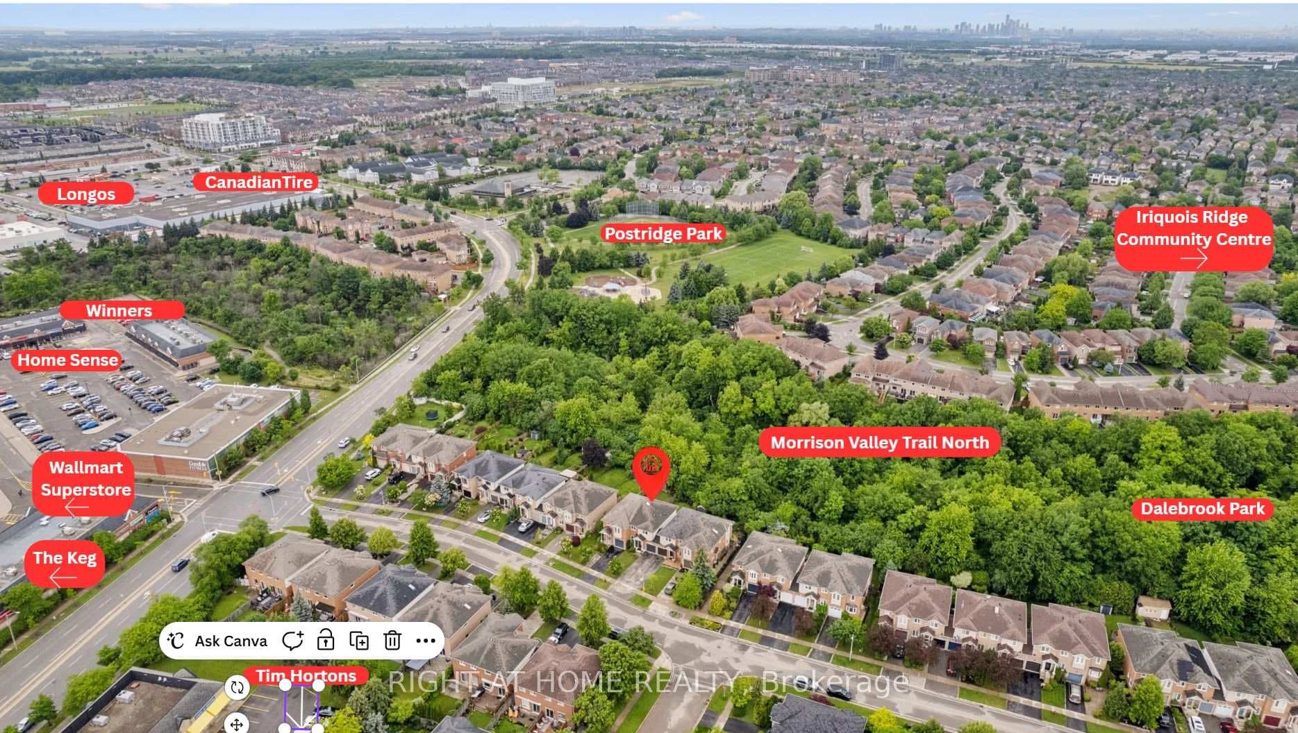 Highly walkable shopping, dining, parks and trail