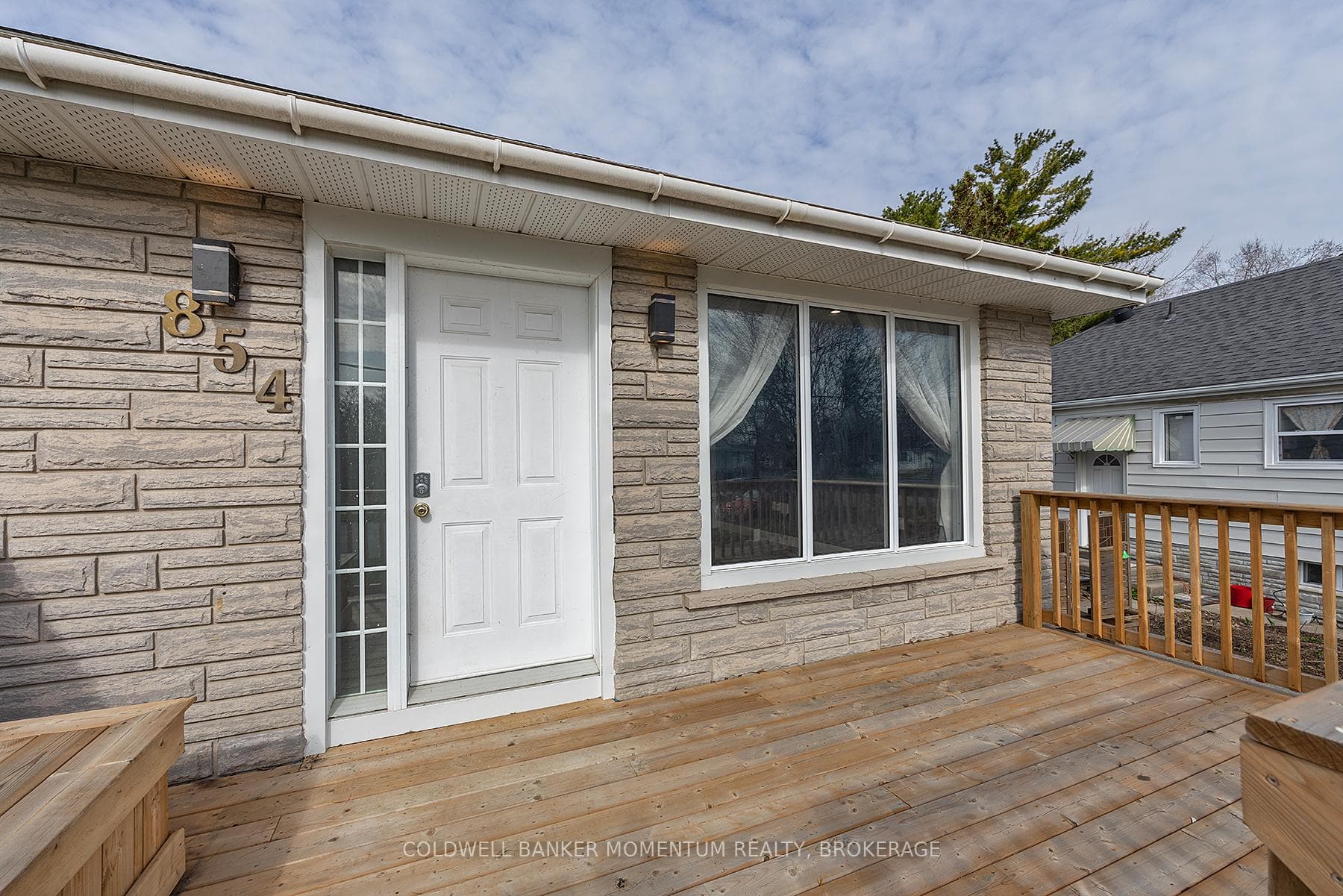 Welcome front porch for your morning coffee