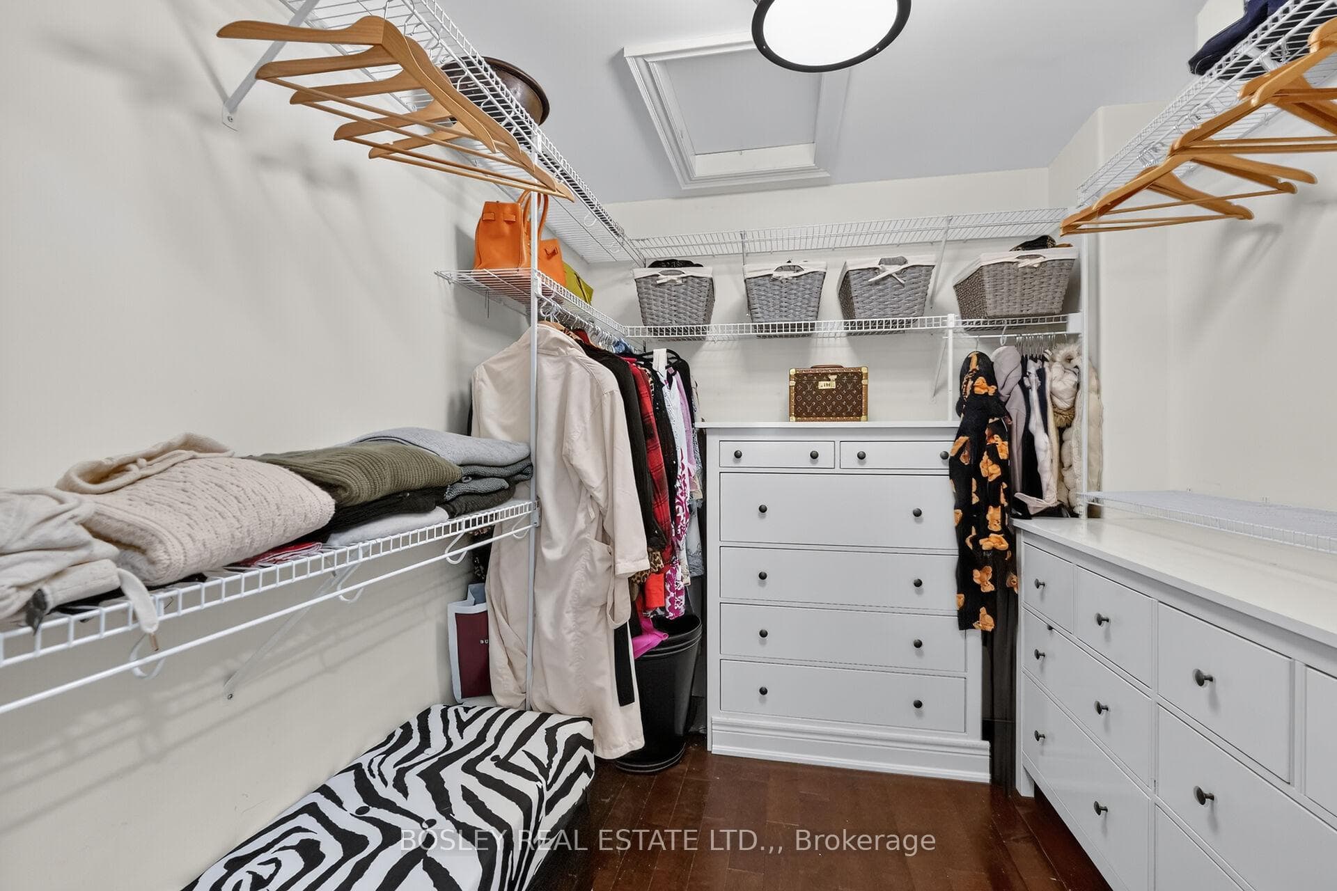 Bespoke walk-in wardrobe with custom built-ins