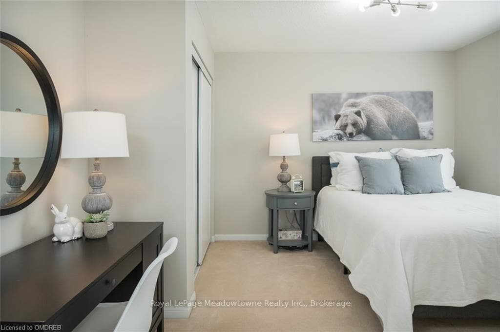 spacious bedroom with homework area