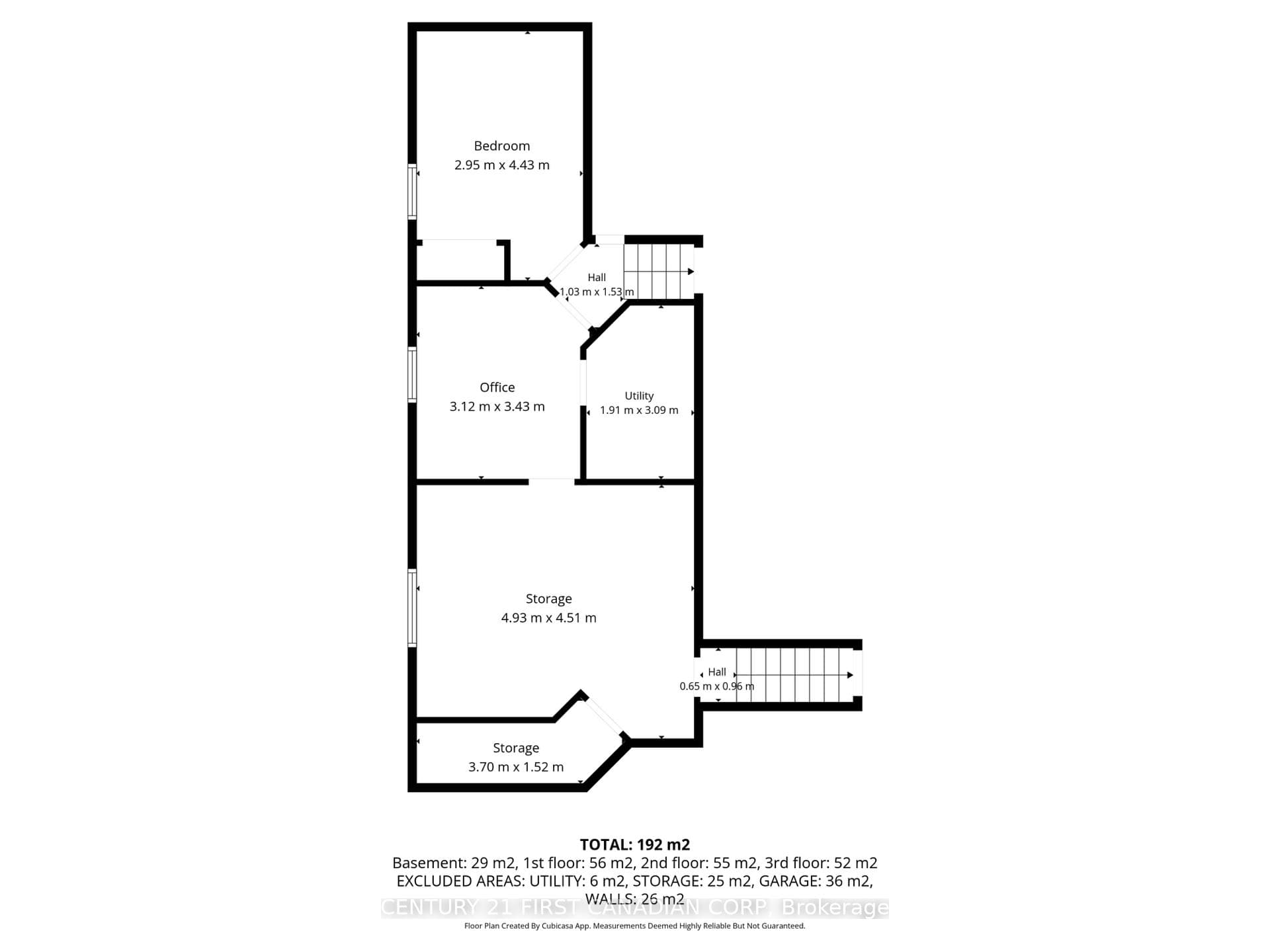Basement level floor plan