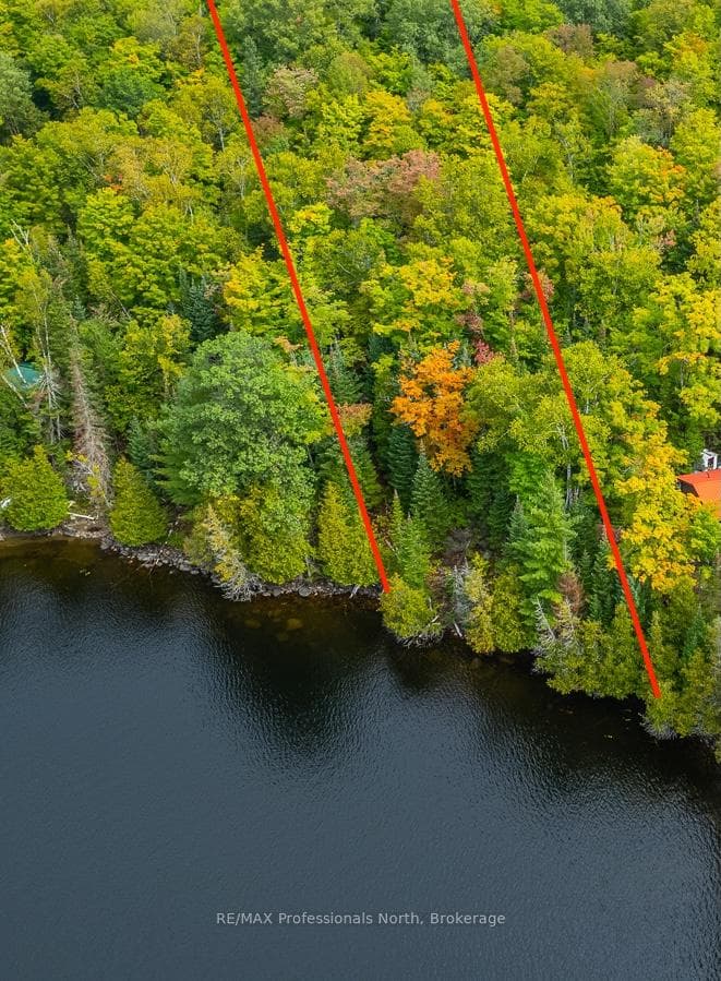 Aerial is very approximate lot lines - 100 ft w/f.