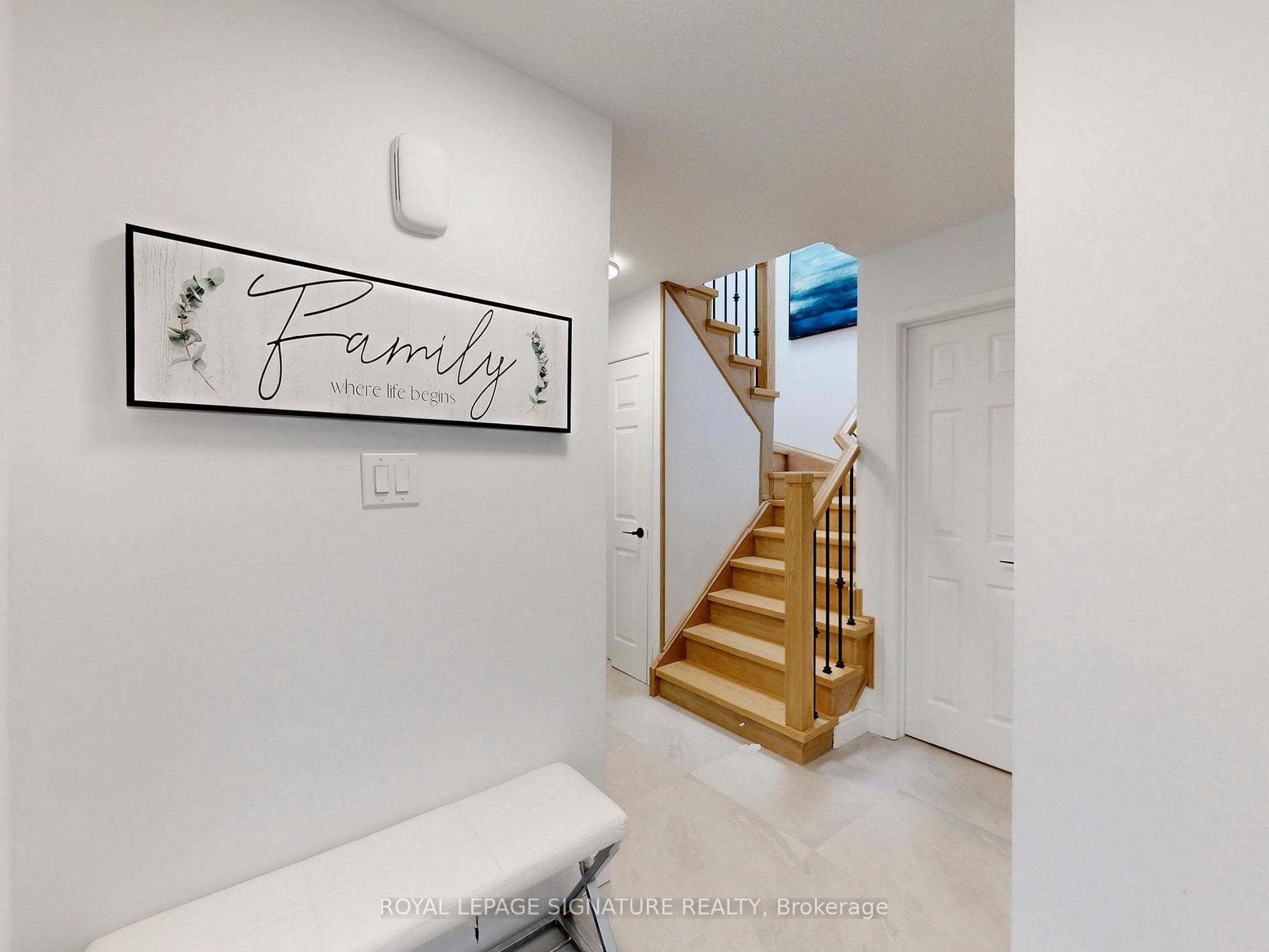 Hardwood stairs and new railing
