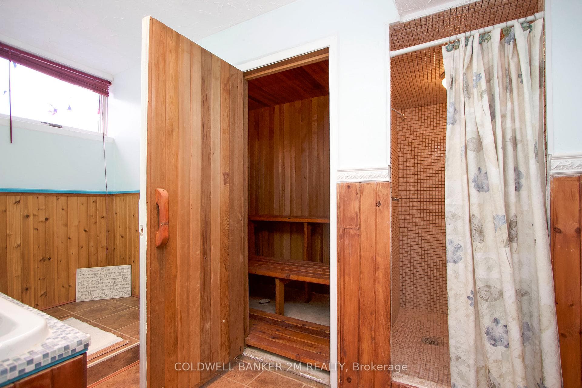 Entrance to the Sauna and Shower
