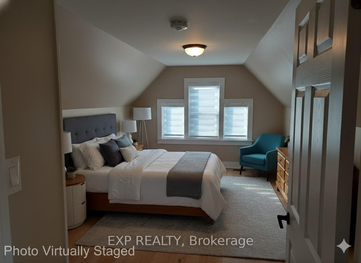 Virtually Staged Bedroom Rendering