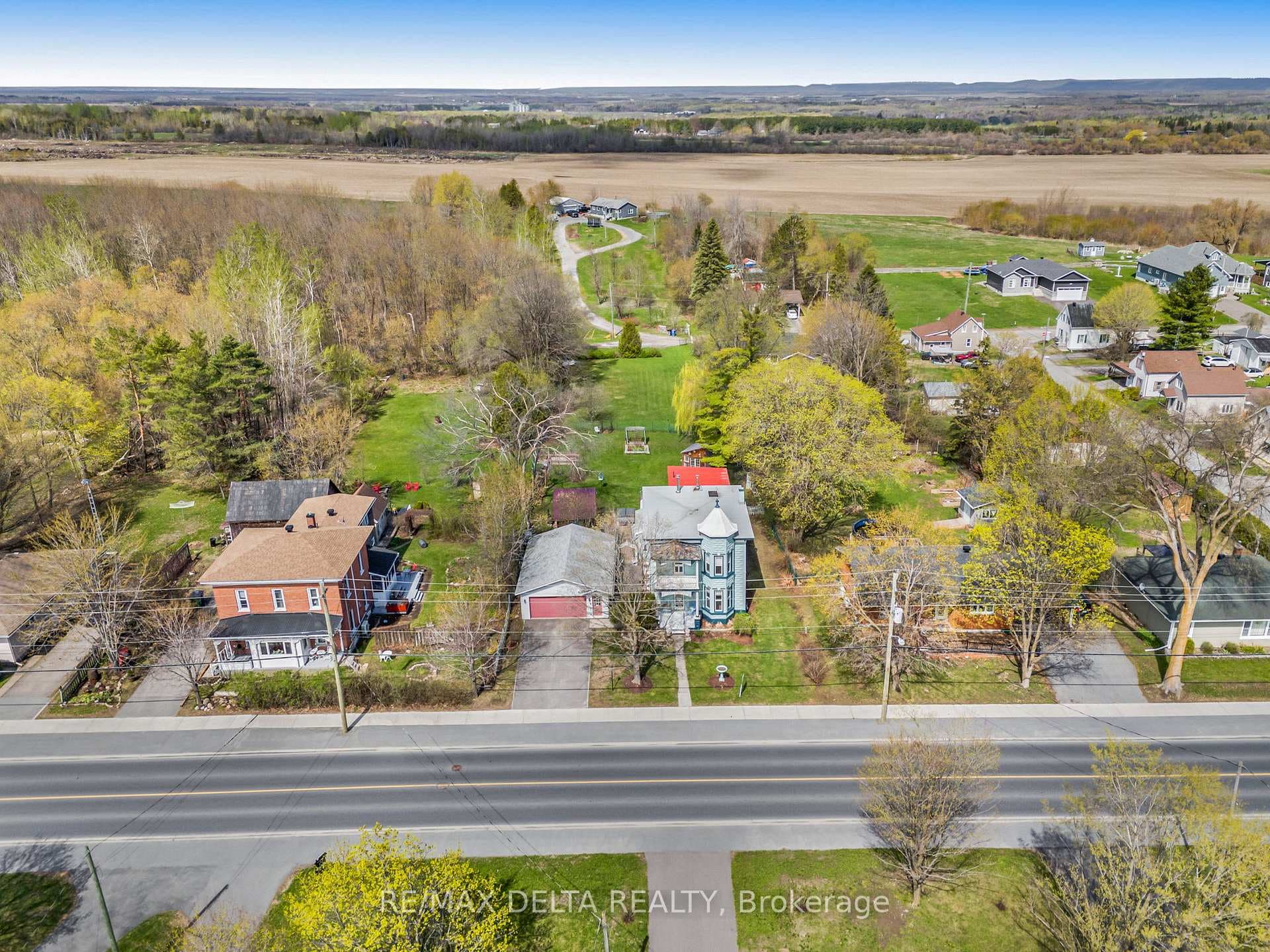 Aerial view from the front.