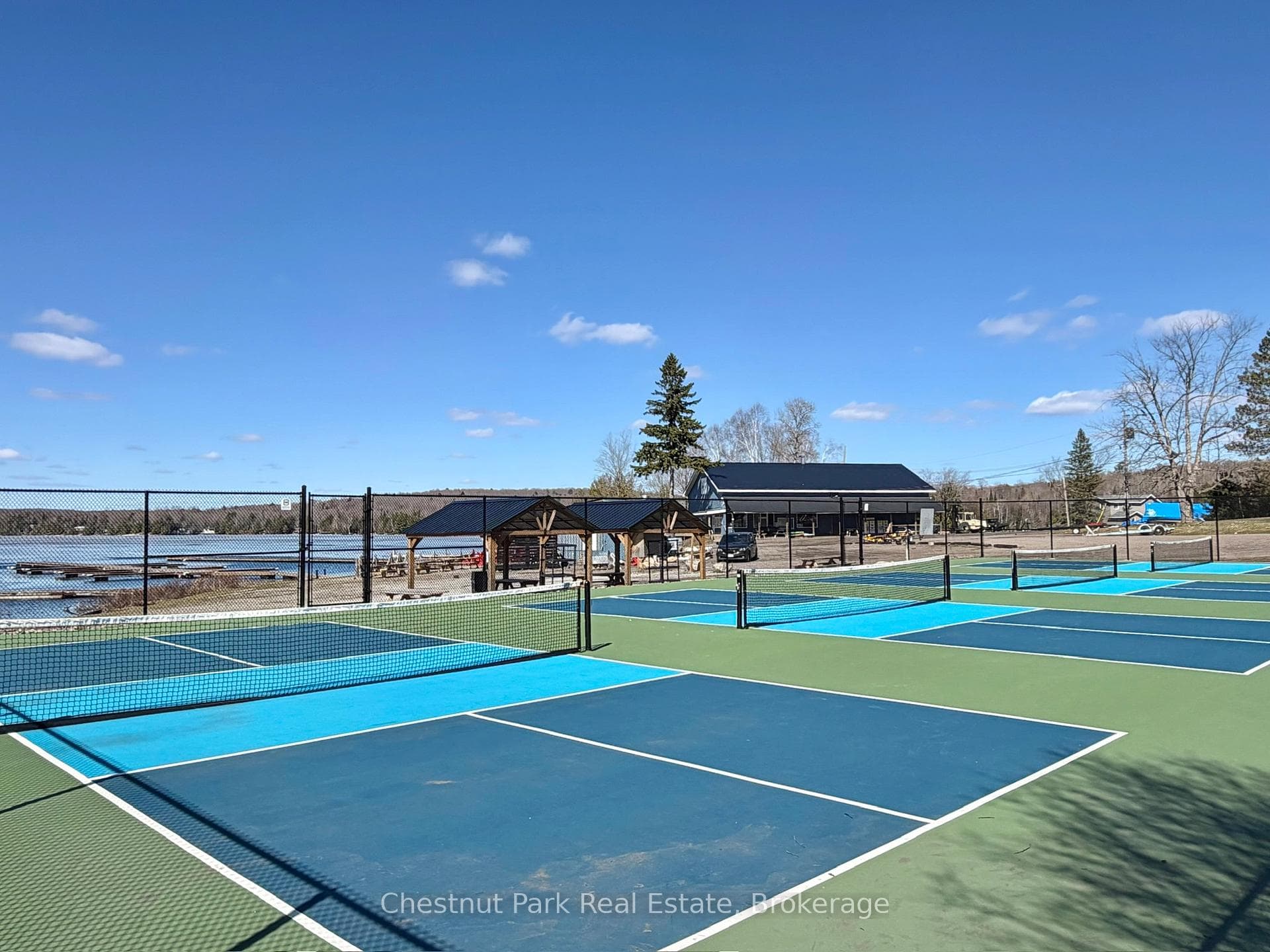 Pickleball courts at marina
