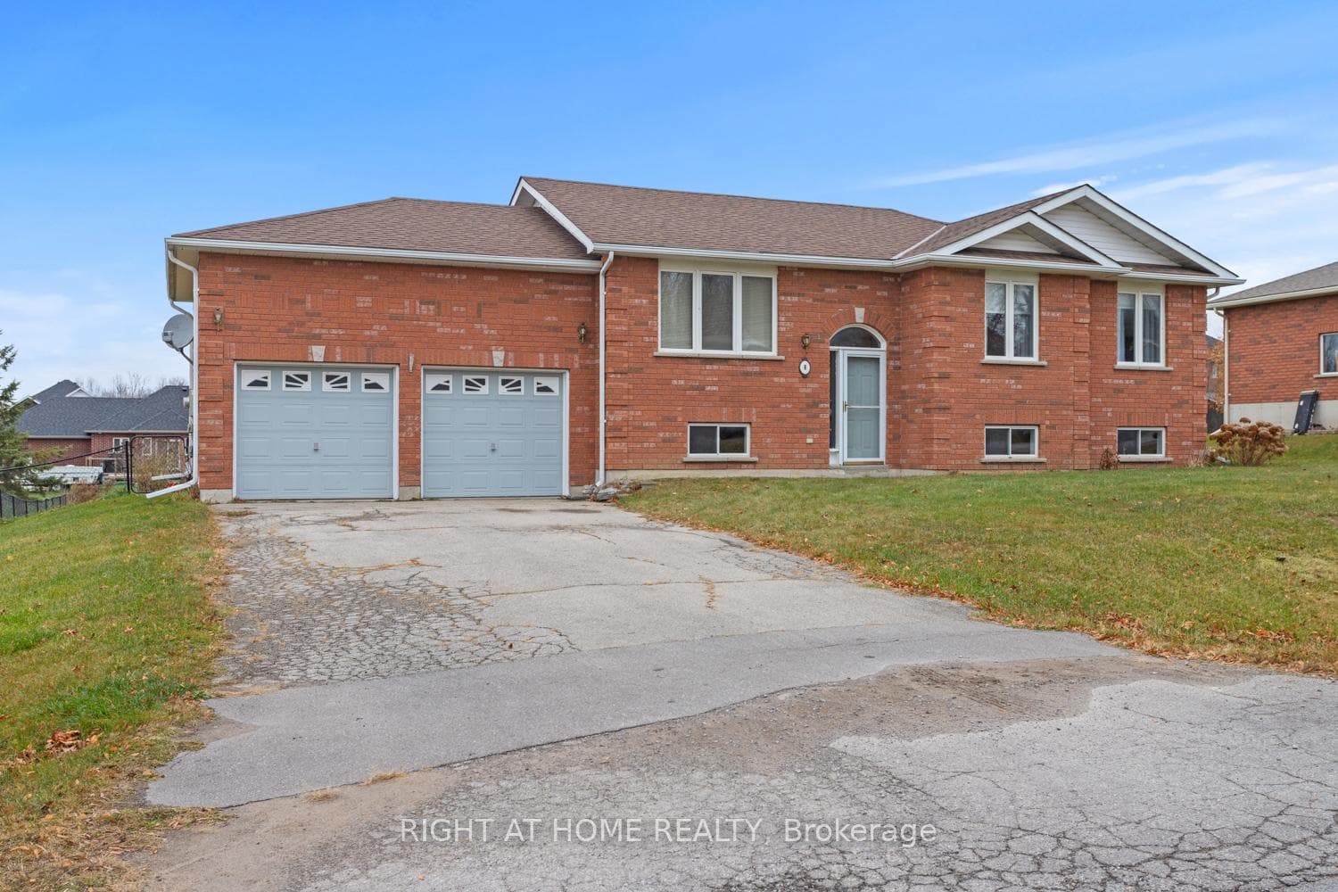 Extra high double car garage!